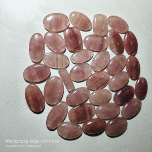 Cabochons de quartz naturel de haute qualité, pierres précieuses en vrac, formes variées, 20-45 mm, 8-12 g, pour la fabrication de bijoux KHUSHI GEMS STONE - Product Image 2
