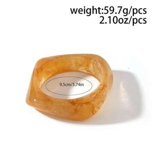 Resin Bangles <b>Bracelet</b> Eco-Friendly Sculpted Design Round Shape Customized Color Women's Jewelry Fashion Best Bangles - Product Image 6