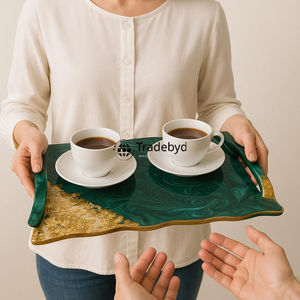 Plateau de service moderne en résine, élégant et décoratif pour la table de cuisine et la décoration intérieure Tradebyd - Product Image 2