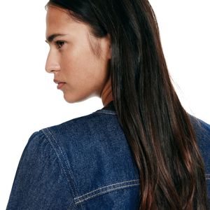 Vestes en jean personnalisées pour femmes, manteaux en jean tendance, vêtements d'extérieur décontractés, boutonnés sur le devant, manches longues, fabrication OEM ODM - Product Image 4