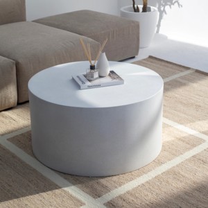 Vandana Astra lunaris โต๊ะกาแฟคอนกรีตสีขาวสำหรับตกแต่งห้องนั่งเล่นที่ทันสมัย - Product Image 4