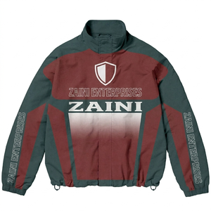 Veste coupe-vent pour homme, style streetwear, en toile, 145 GSM, polyester premium, coupe-vent, imperméable, respirante, couleur olive sauge - Product Image 1