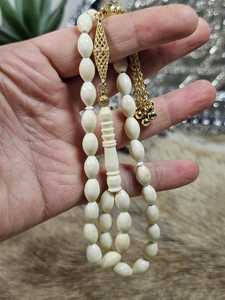 Engraved Bone Tasbih Handmade Muslim <b>Rosary</b> Prayer Accessory - Product Image 3