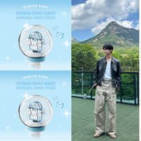 Bâton lumineux officiel BYEON WOO SEOK, logo BWS, design globe à neige, plastique bleu, coréen, convient à tous les âges