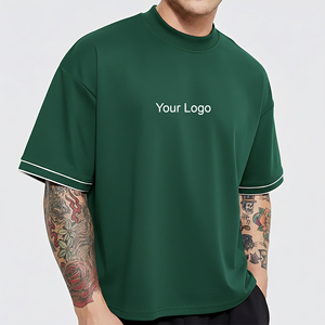 T-shirt pour homme en coton 100% à col rond, coupe ample, style hip-hop, 180g, respirant, de haute qualité, idéal pour l'été, fabrication sur mesure OEM/ODM - Product Image 4
