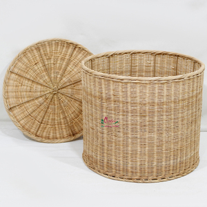 Woven Eco-Friendly Modern Rattan Laundry <b>Hamper</b> Clothes <b>Basket</b> with Lid Liner - Product Image 2