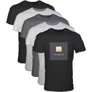 T-shirt Homme Tendance Personnalisé pour l'Extérieur, Manches Courtes, Couleur Unie, Tissu Tricoté 100% Coton, Uni - Product Image 5