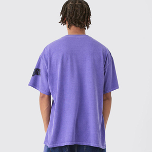 260Gsm Cotton Men's Oversized Boxy T-Shirts Wholesale Custom Streetwear Graphic Tee Print Acid Wash t Shirt Distressed <b>Tshirt</b> - Product Image 2
