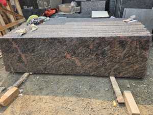 Premium Quality SILO INDIA Tiger Gold <b>Granite</b> Kitchen Countertop Custom Size Polished Fire-Washed Style Building Facade - Product Image 3