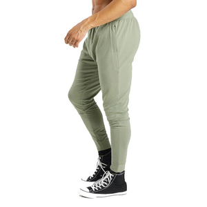 Pantalon de jogging décontracté pour homme en toile de qualité supérieure, anti-rétrécissement et absorbant la transpiration, avec cordon de serrage à la taille - Product Image 3