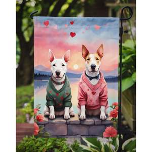 Bull Terrier dos corazones Multicolor jardín bandera buzón decorativo patio Banner para Patio ilustraciones para macizos de flores - Product Image 3