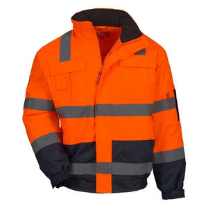 Wholesale High Visibility Class 2 Winter Safety Jacket for Road Workers Polyester Material Water Resistant Unisex Design - Product Image 2