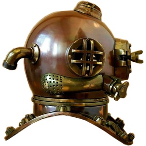 Casco de buceo de metal con acabado en cobre antiguo, diseño náutico de latón con acabado antiguo a precio de mayoreo. - Product Image 6
