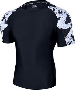 New Custom <b>Heat</b>-Transfer Printed Polyester/Nylon Compression Rash Guards for Unisex Adults-<b>Back</b>/Front Logo Positions - Product Image 5