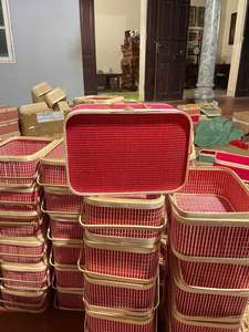 Panier-cadeau de luxe en bambou avec couvercle gravé au laser, couleur personnalisable, tissé à la main, souvenir de vacances, décoration d'intérieur, présentoir de vente au détail - Product Image 4