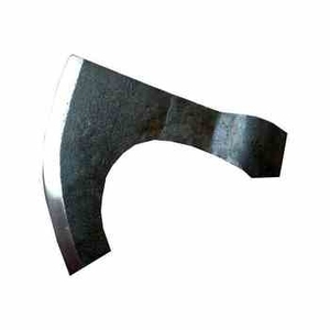 Cuchillo para pizza industrial de acero inoxidable Damasco, hecho a mano, con espiga plana, cabeza de hacha, hoja de 2 2/5 pulgadas y mango de madera de palisandro - Product Image 2