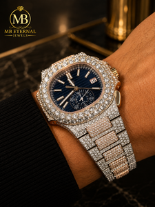 นาฬิกาควอตซ์ทรงสี่เหลี่ยมประดับเพชรหรูหรา MB ETERNAL JEWELS สายสแตนเลสประดับโมอิสซาไนต์ ขนาด 41 มม. ระบบอัตโนมัติ หน้าปัดตัวเลขโรมัน - Product Image 5