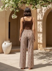 Pantalones Casuales de Cambray Estilo Años 60, Tela Suave, Ligera y Transpirable, Corte Relajado, Cómodos para el Verano, Ideales para Viajes y Uso Diario - Product Image 3