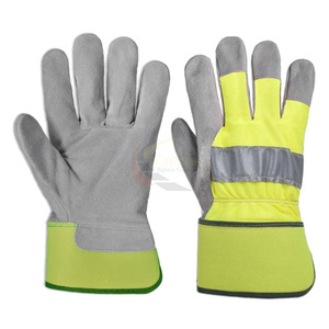 Gants de travail en cuir de chèvre pour le jardinage et la soudure, gants de sécurité industriels pour la construction, prix de gros - Product Image 3