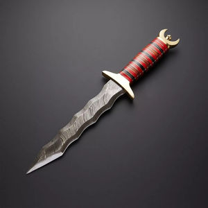 Couteau multifonctionnel de survie et de chasse en acier Damas à haute teneur en carbone, pointe tombante, vente en gros OEM/ODM, le plus vendu - Product Image 3