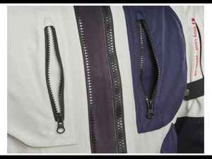 Chaqueta Textil Impermeable de 3 Capas con Protección CE para Hombre Bm GTX, Blanca/Azul, para Motociclismo GS Rallye Touring/Offroad - Product Image 2