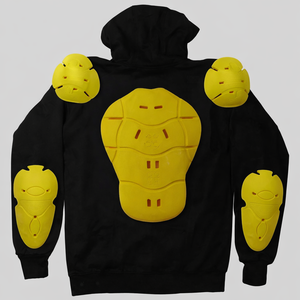 Armoured Breathable Unisex Motorcycle Hoodie CE Approved Removable <b>Protectors</b> for Reinforced Riding Custom Logo Low - Product Image 3