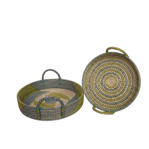 Artisan Seagrass Tray Eco-Friendly Storage <b>Basket</b> For Luxury Candles And Living Room Accent Accessories - Product Image 2