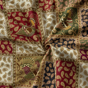 Cotton Combed Poplin <b>Fabric</b>-<b>Medium</b> Weight 120GSM Eco-Friendly Waterproof Crisp & Smooth Feel Digital Patchwork Pattern for Bags - Product Image 4