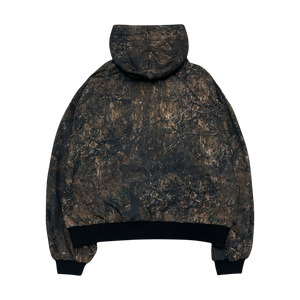 Sweat à capuche zippé pour homme, coupe ample et classique, personnalisable, en coton lourd 400 GSM, imprimé motif léopard - Product Image 4