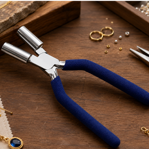 Pince à former des anneaux multi-barils professionnelle, manche bleu, outil de fabrication de bijoux en acier inoxydable pour pendentifs et bagues - Product Image 3