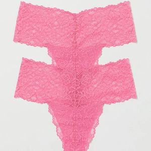 Tanga de cintura baja de color liso para mujer, sexy, acanalada, para uso diario, ropa interior femenina de moda económica - Product Image 5