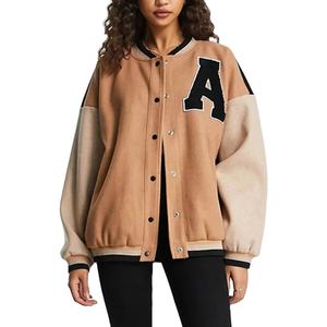 Nouveau Style vêtements mode Streetwear véritable Patchwork bouton automne femmes dame manteau université veste doux respirant 2026 - Product Image 3
