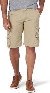 Shorts décontractés d'été pour hommes en polyester tissé extensible, taille mi-haute, avec fermeture boutonnée, logo personnalisé, anti-humidité, couleur unie - Product Image 1