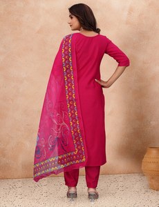 Conjunto de Kurta y Pantalón Chandani de Algodón Premium para Mujer NOIIR PIGEON, Traje de 3 Piezas Completamente Cosido, Dupatta de Organza de Secado Rápido - Product Image 3