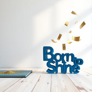 Born to Shine Motivational Wood Aesthetic Table Decorative Item for Home Study Desk or Office Table Decor Study Room Decor Items - Product Image 4