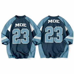 Maillot de football américain 2026 à manches raglan pour homme, coupe ample et oversize, color block, maille respirante, style hip-hop streetwear, maillot de sport - Product Image 2