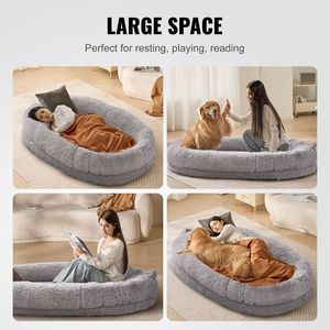 Cama Ortopédica Gigante para Perros de 72 x 48 x 10 Pulgadas, con Funda Lavable de Terciopelo PV, Ideal para Humanos y sus Compañeros Caninos - Product Image 6