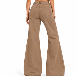 Women’s <b>Flare</b> <b>Jeans</b> With Distressed Details Wide <b>Flare</b> Leg Casual Denim Fashion And Custom Manufacturing <b>Vintage</b> Style Autumn - Product Image 2