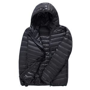 Veste en duvet légère et solide à capuche pour hommes nouveautés vestes bouffantes courtes pour hommes de grande taille manteaux légers décontractés pour hommes - Product Image 5
