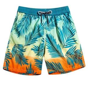 Custom Logo Summer Elastic Waist Mens Swim Shorts 100% Polyester Swim Shorts For Men Beach Board Shorts For Men - Product Image 1