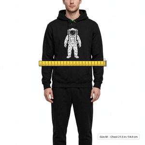 Sudadera con Capucha Unisex NEXTEX con Estampado de Astronauta, Blanca, Geométrica, de Poliéster, con Bolsillo Canguro y Cordón Ajustable - Product Image 5