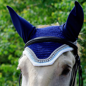 Nouvelles protections d'oreilles pour chevaux en maille tressée personnalisées, respirantes, multicolores et tendance - Product Image 6