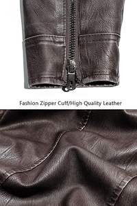 Chaqueta de Cuero Genuino para Hombre, Estilo Biker, Corte Ajustado, Moda Urbana de Invierno, Venta al Por Mayor Directa de Fábrica, Marca Privada - Product Image 6