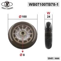 Roues en PU 100x24mm 78A pour trottinette adulte, roues de remplacement, roulements Abec haute vitesse, compatibles avec les trottinettes de ville
