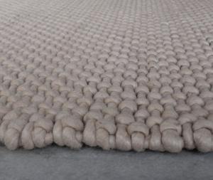 Alfombra de Lana Abstracta Hecha a Mano con Textura 3D Tipo Palomitas de Maíz, Ecológica, Antideslizante, Moderna, de Pelo Largo, Tejida a Mano, Color Beige Natural - Product Image 6