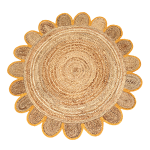 Extra Large Round <b>Scalloped</b> Jute Area <b>Rug</b> Custom Handmade Oversized Bohemian Eco-Friendly - Product Image 3