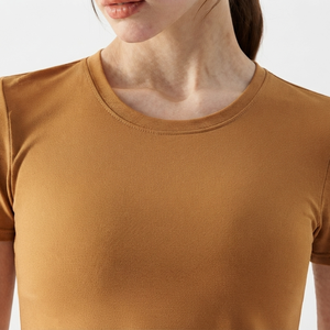 High Quality Good Selling Breathable Women Crop Top T-shirt Wholesale Summer Wear cotton <b>blend</b> custom Women Crop Top T-Shirts - Product Image 6