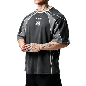 Camiseta Deportiva Casual para Hombre, Estilo Raglán, Manga Corta, Cuello Redondo, Diseño con Bloques de Color, Número Gráfico y Paneles en Contraste - Product Image 1