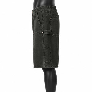 Pantalones Cortos Vaqueros Extra Grandes Personalizados para Hombre, Estilo Vintage, Lavados, Holgados, Informales - Product Image 4