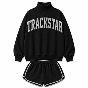 ชุดลำลองกางเกงขาสั้นคอเต่าลายทางสำหรับผู้หญิง รุ่น TS-STR-002 - Product Image 6